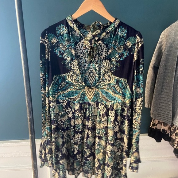 Free People Lady Luck Boho Floral Tunic Dress - Picture 6 of 8